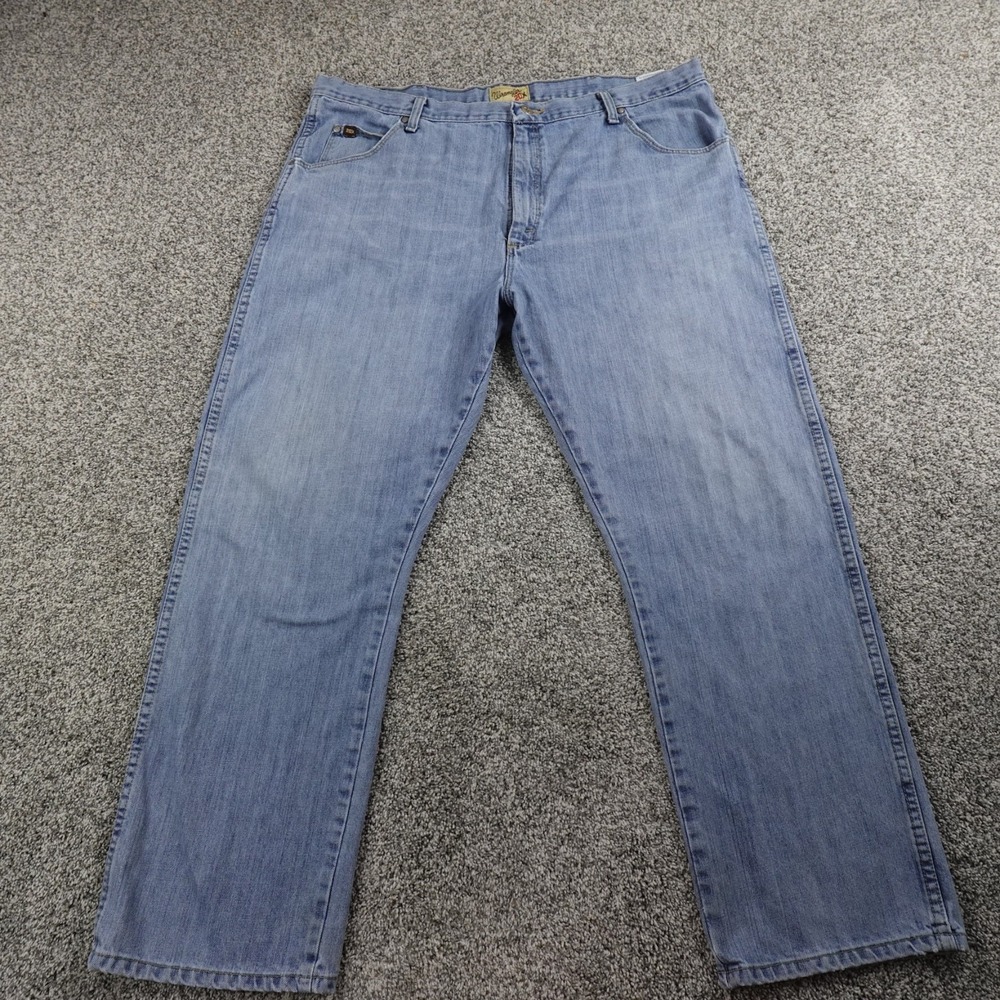 Wrangler Jeans‎ Mens 42X32 Blue Denim Pants 20X Relaxed Straight Western Cowboy